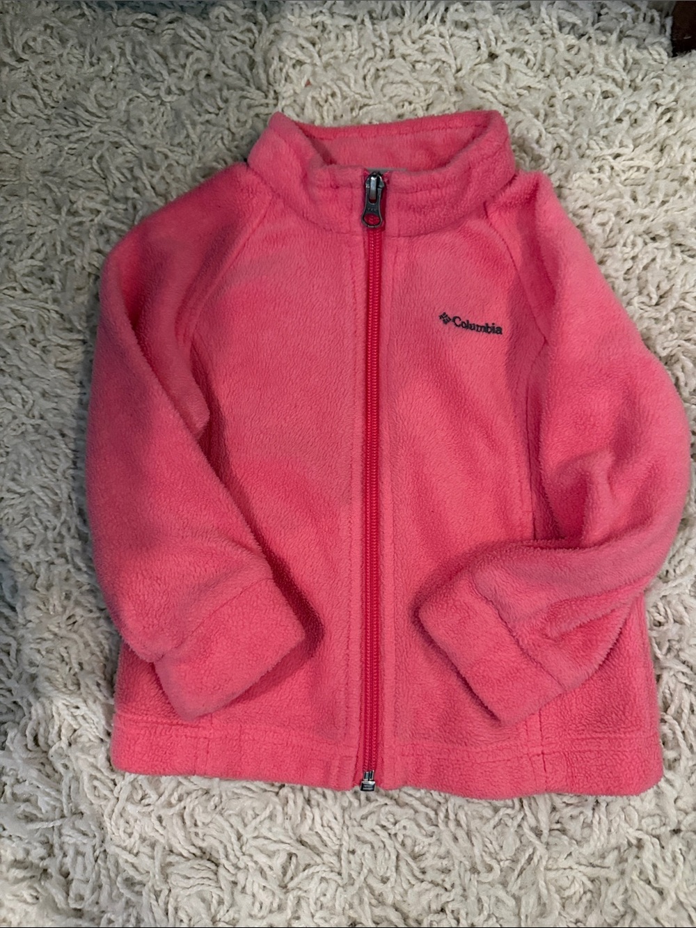 Columbia Kids Coral Pink Full-Zip Fleece Jacket